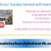 Sunday online services are now at 10:45
