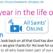 A year in the life of All Saints Online...