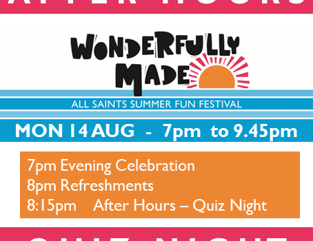 Wonderfully Made – AFTER HOURS Quiz Night